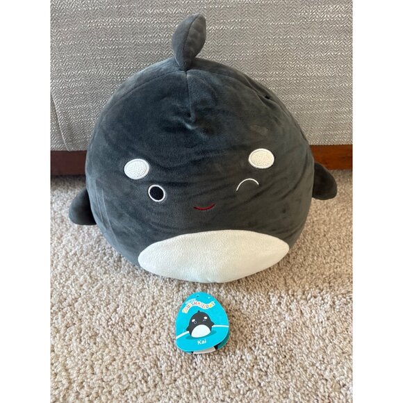 Squishmallows Kai The‎ Orca Black Plush Toy Soft Stuffed Animal w Detached Tag - Picture 4 of 6